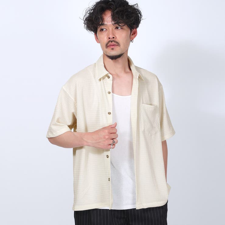 ホワイト | 半袖シャツ メンズ シャツ | LUXSTYLE