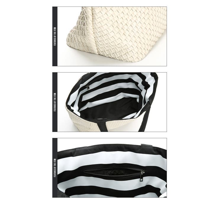 トートバッグ メンズ 鞄バッグカバン編み込みボーダー | LUXSTYLE | 詳細画像10