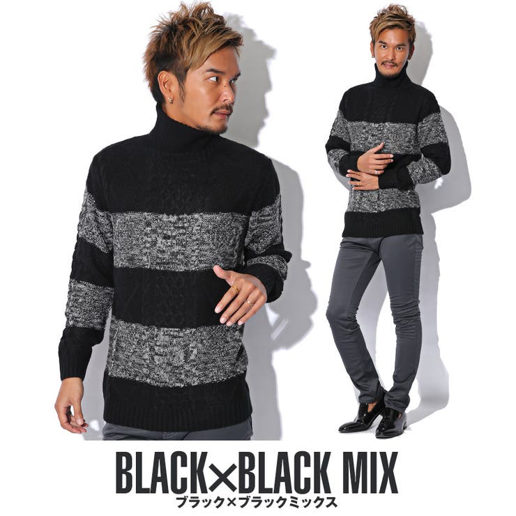 タートルネック ハイネック ニット[品番：LU000006092]｜LUXSTYLE