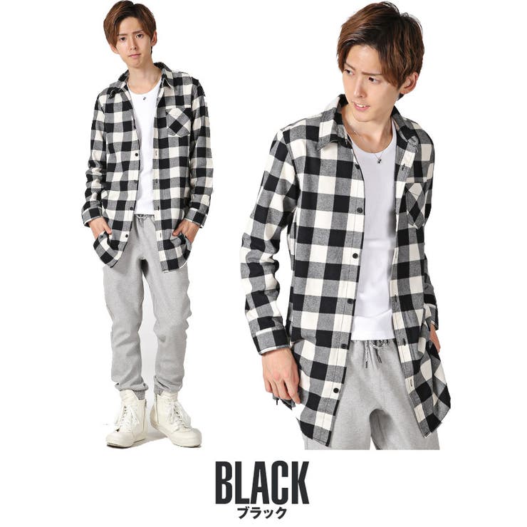 チェックシャツ メンズ 長袖[品番：LU000005829]｜LUXSTYLE