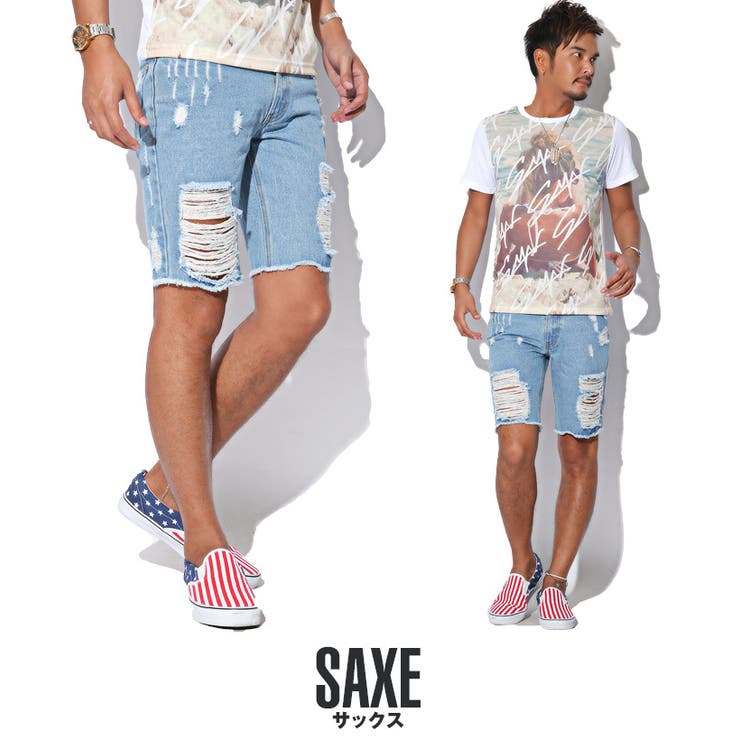 デニム ショートパンツ メンズ[品番：LU000006516]｜LUXSTYLE