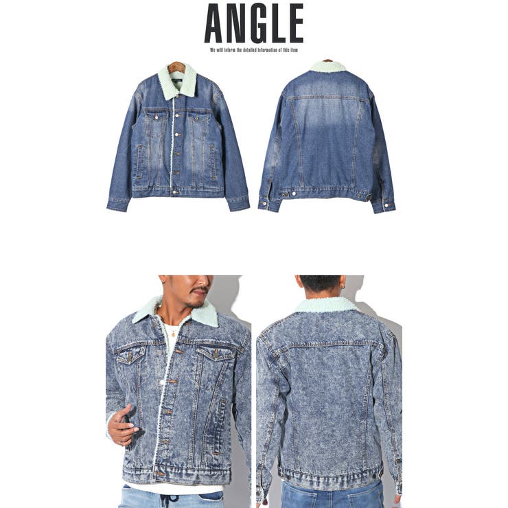 ボア デニムジャケット メンズ[品番：LU000007087]｜LUXSTYLE（ラグ