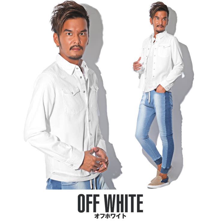 OFF-WHITE デニムシャツ 長袖 （デニムシャツ メンズ 長袖[品番 