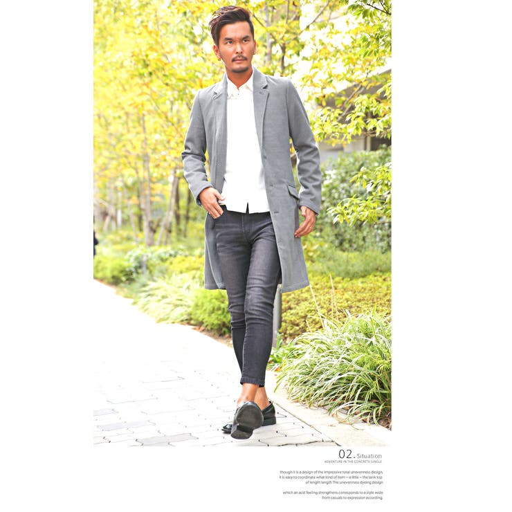 チェスターコート メンズ ロングコート[品番：LU000007201