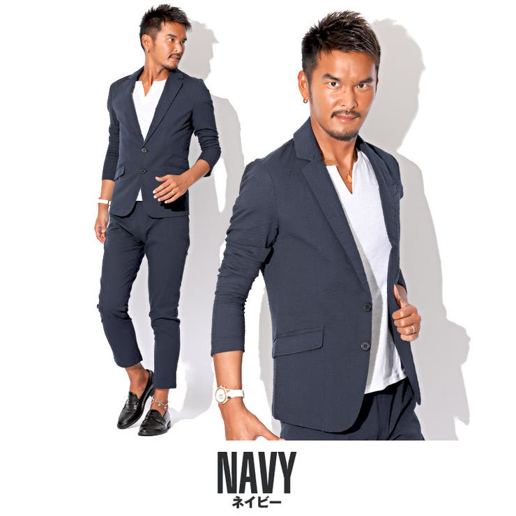 いっくん MEN'S MELROSE サマージャケット ネイビー COOLDOTS 2WAYストレッチジャケット｜メンズファッション通販
