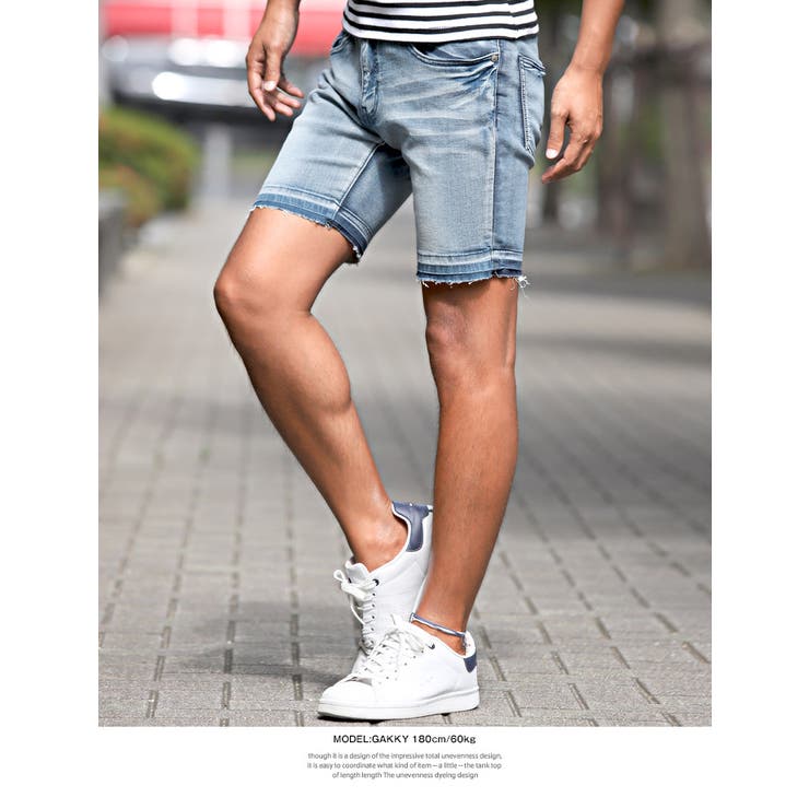 デニム ショートパンツ カットデニム[品番：LU000007808
