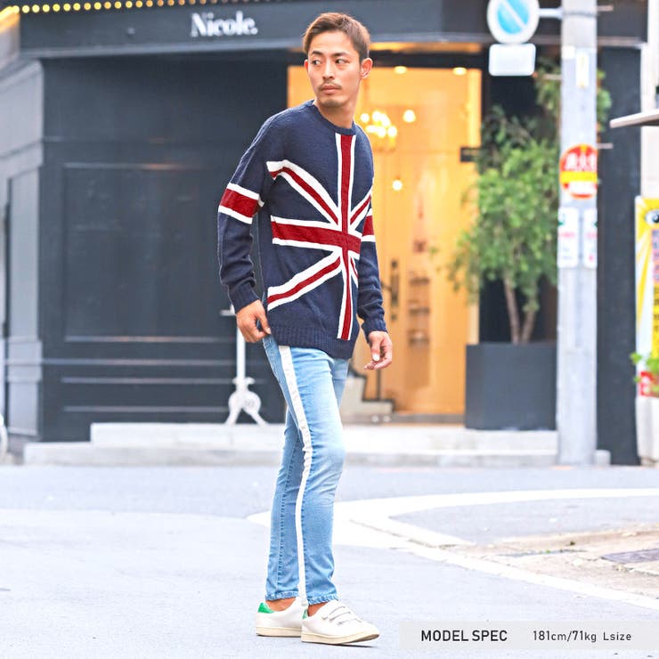 ニット ユニオンジャック メンズ[品番：LU000007926]｜LUXSTYLE