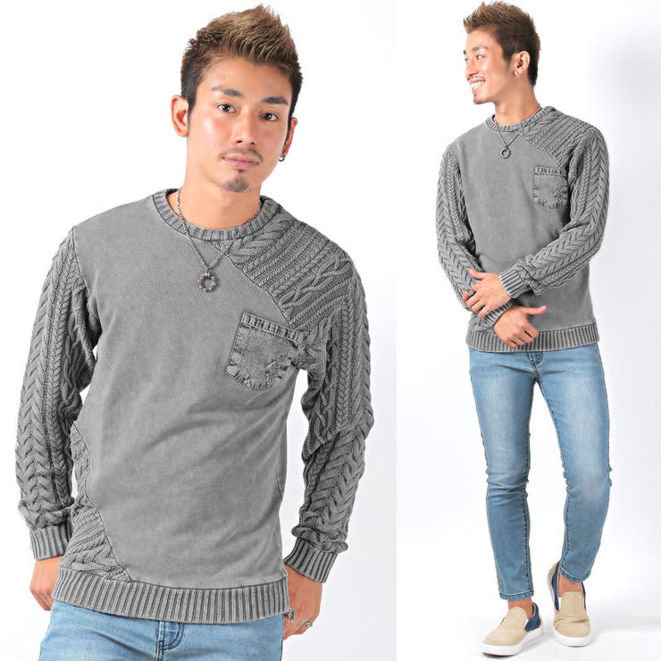 トレーナー メンズ ニット 品番 Lu Luxstyle ラグスタイル のメンズファッション通販 Shoplist ショップリスト