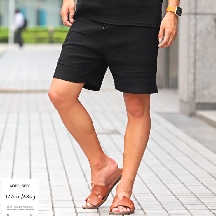 セットアップ メンズ ノースリーブショートパンツ上下セット胸ポケット