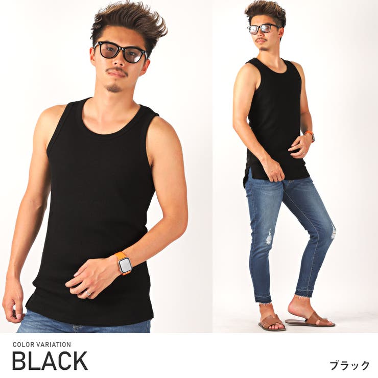 タンクトップ メンズ ロング丈[品番：LU000008810]｜LUXSTYLE