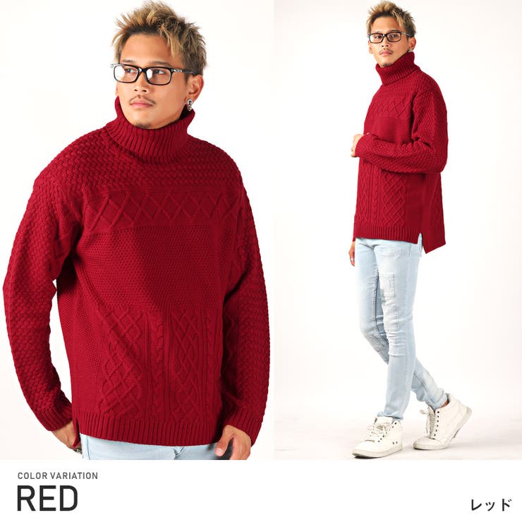 ニット セーター ケーブルニット 品番 Lu Luxstyle ラグスタイル のメンズ ファッション通販 Shoplist ショップリスト