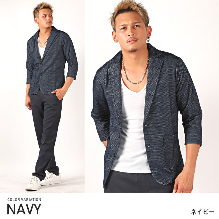 美品/L◆チルコロ【現行タグ/霜降り メランジ調◆テーラードジャケット】伸縮性 aa-1894.jpg