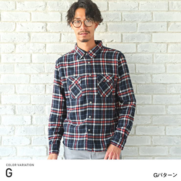 長袖シャツ メンズ チェック柄[品番：LU000009100]｜LUXSTYLE（ラグ