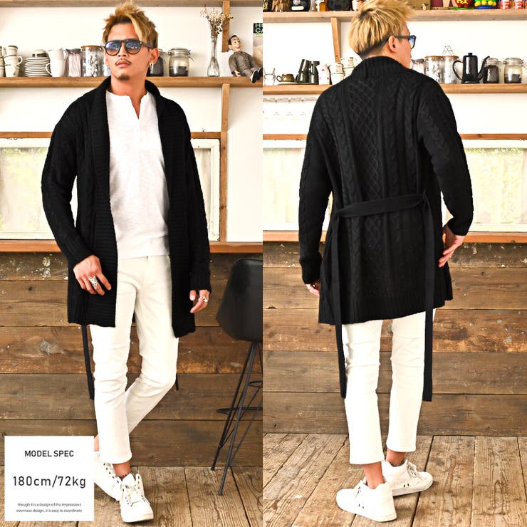 ガウン メンズ カーディガン[品番：LU000009142]｜LUXSTYLE