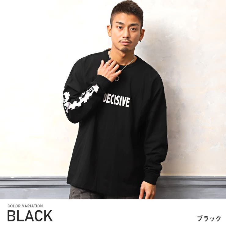 STONE  ブラック ロンT 長袖 ロンT メンズ 長袖Tシャツ[品番：LU000013071]｜LUXSTYLE（ラグ