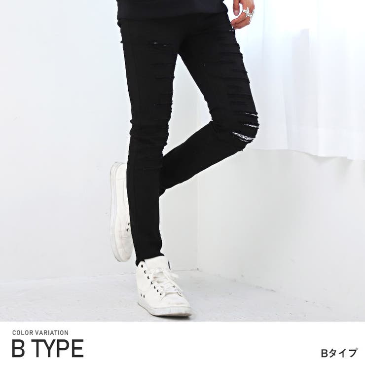 スキニーパンツ メンズ ダメージパンツ 品番 Lu Luxstyle ラグスタイル のメンズ ファッション通販 Shoplist ショップリスト