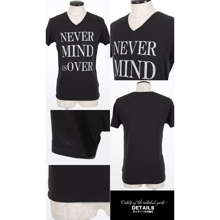 お兄系 Tシャツ メンズVネックロゴ | LUXSTYLE | 詳細画像5 