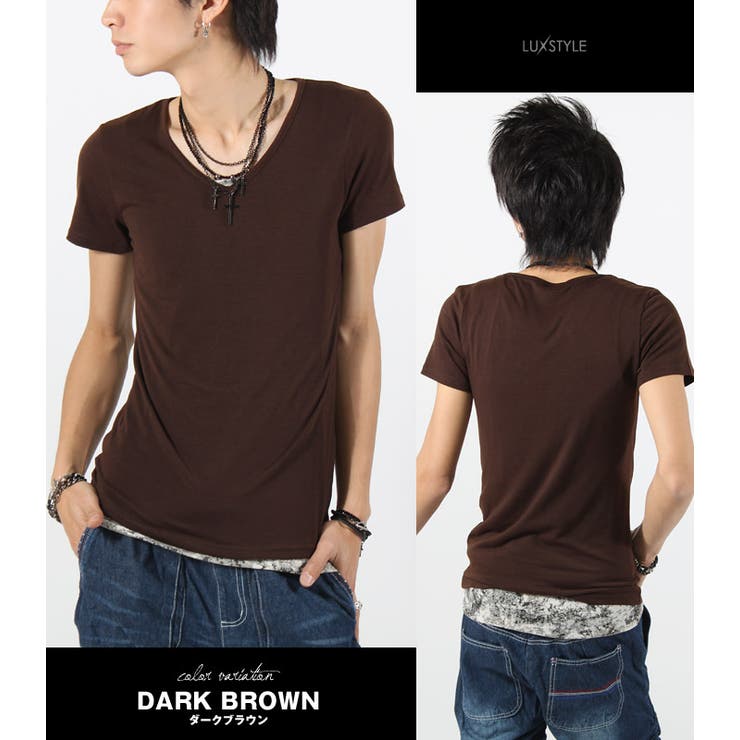 お兄系 TシャツメンズVネックお兄系TシャツメンズTシャツ半袖T