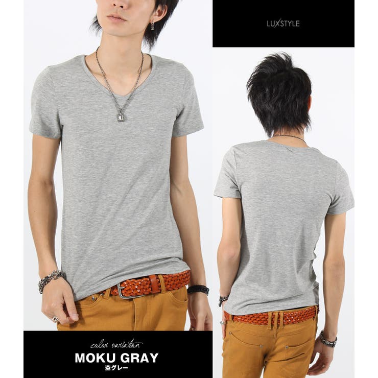 お兄系 TシャツメンズVネックお兄系TシャツメンズTシャツ半袖Tシャツ