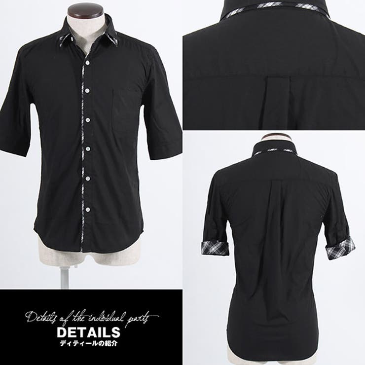 もみじ様V12] メンズシャツ Lサイズ ブラック yohji yamamoto - Y's for men | COMBINATION SHIRT / 長袖
