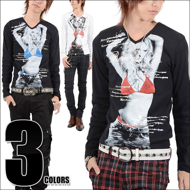 お兄系 ロンTメンズお兄系ロンT メンズロンT長袖Tシャツ[品番