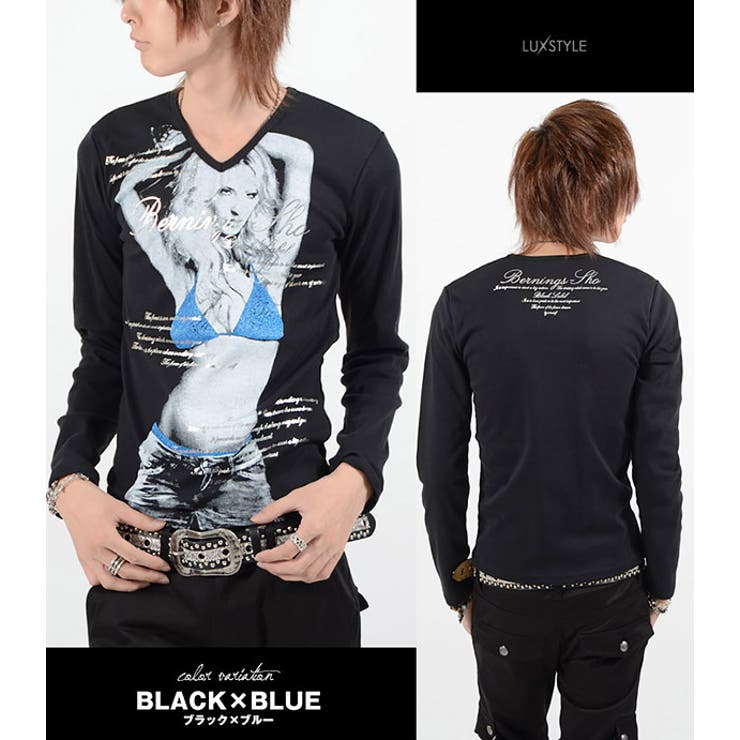 お兄系 ロンTメンズお兄系ロンT メンズロンT長袖Tシャツ[品番