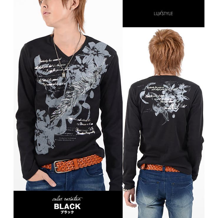 非常に高い品質 お兄系 ロンTメンズ長袖Tシャツ お兄系ロンTメンズロンT[品番 トップス