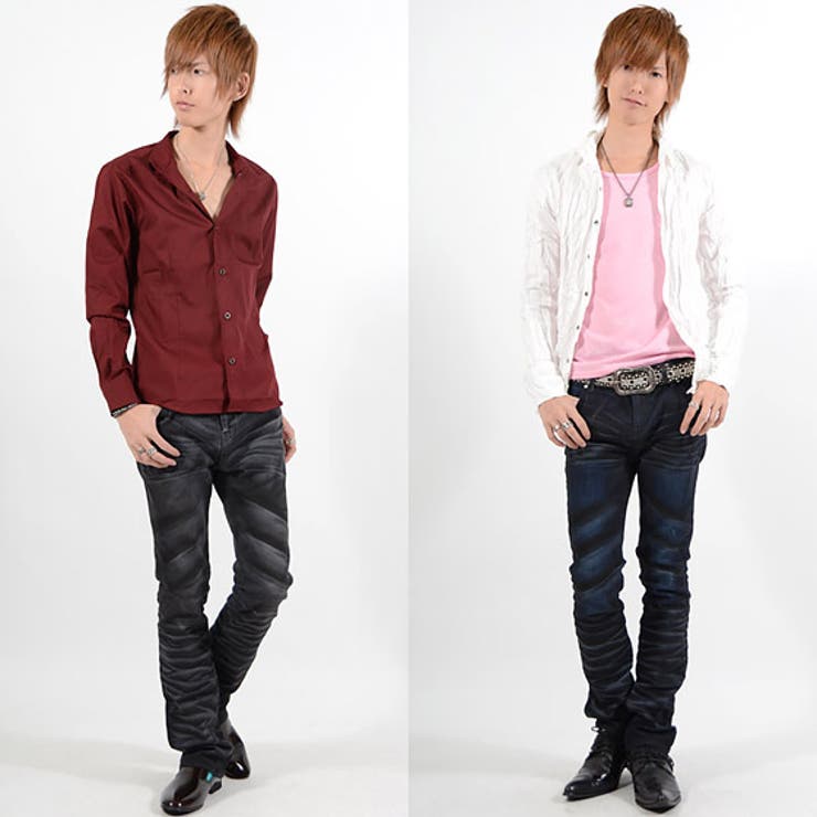 お兄系 メンズデニムパンツ【BERNINGS SHO(バーニングスショウ)ダメー