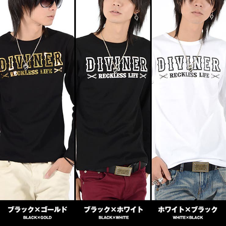 悪羅悪羅系 ロンT メンズ【DIVINER(ディバイナー)クロスボーン