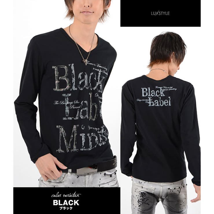 限定セール -SALE お兄系 メンズ長袖Tシャツラインストーン[品番 ロンT トップス