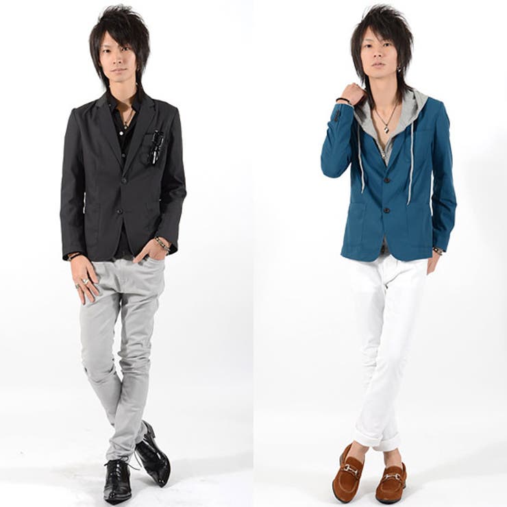 メンズジャケット　お兄系 お兄系 メンズ ジャケットテーラードジャケット[品番：LU000002624