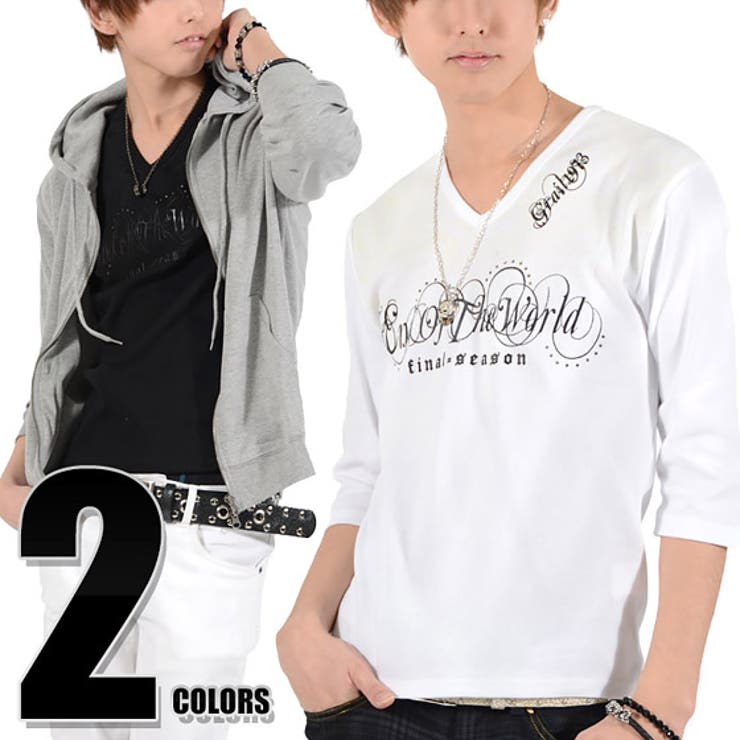 お兄系 Tシャツ メンズ7分袖[品番：LU000002741]｜LUXSTYLE