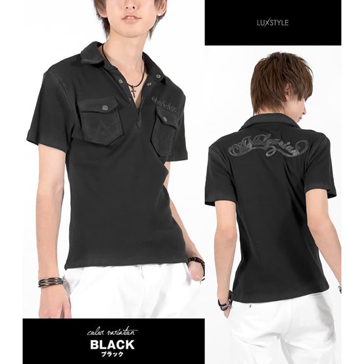 お兄系 メンズ ポロシャツお兄系ポロシャツ半袖カットソー[品番：LU000002968]｜LUXSTYLE（ラグスタイル）のメンズ ファッション通販｜SHOPLIST（ショップリスト）