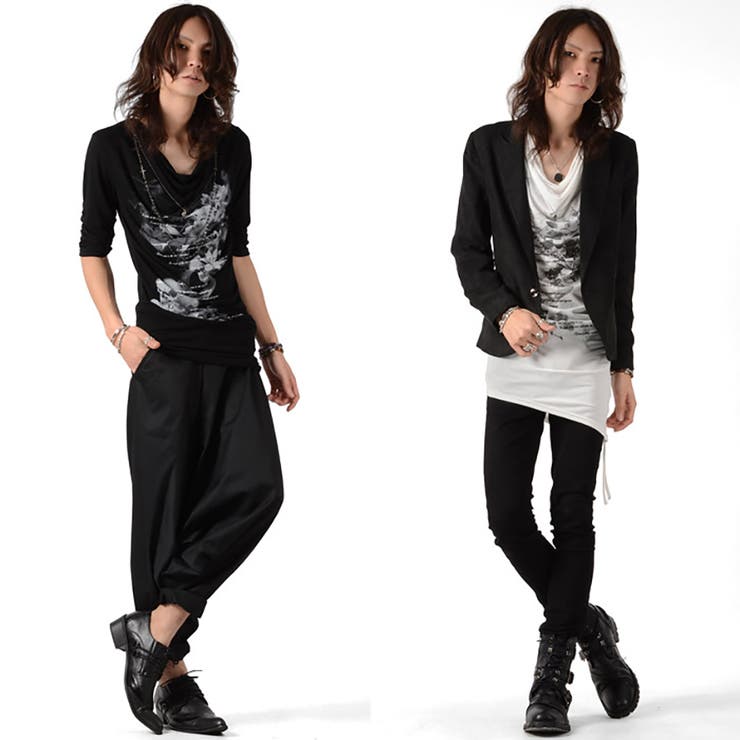 V系 カットソー メンズTシャツファッション[品番：LU000003835