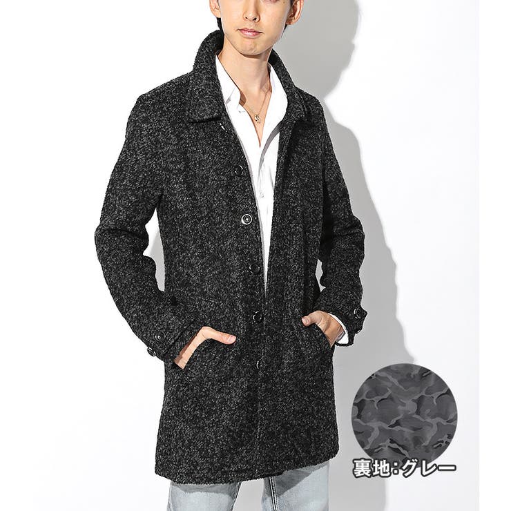 ステンカラーコート メンズ ショップコート【RAYZEIMPRESSIONS(レ