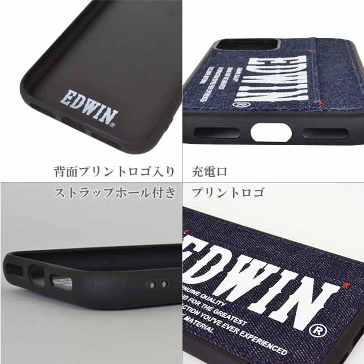 iPhone11iPhone11ProiPhoneXREDWIN「プリントデニム」エドウィン背面ケースアイフォンケースブランド