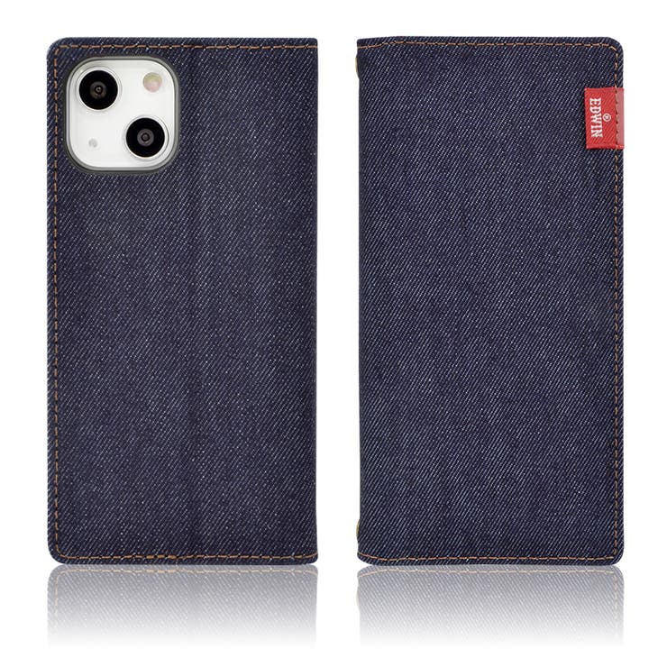 iPhone14iPhone13iPhone14ProiPhone14PlusiPhone14ProMaxEDWINエドウィン「タグデニム手帳ケース」