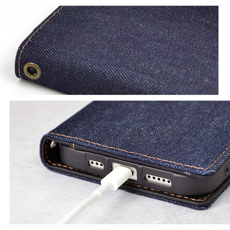 iPhone14iPhone13iPhone14ProiPhone14PlusiPhone14ProMaxEDWINエドウィン「タグデニム手帳ケース」