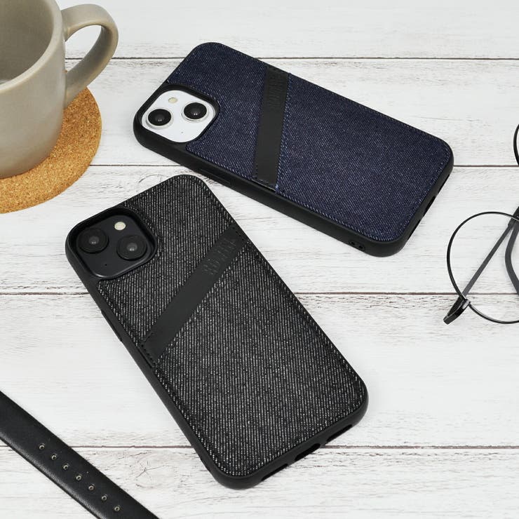 iPhone14iPhone13iPhone14ProEDWINエドウィン「オーバーラインデニム背面ケース」