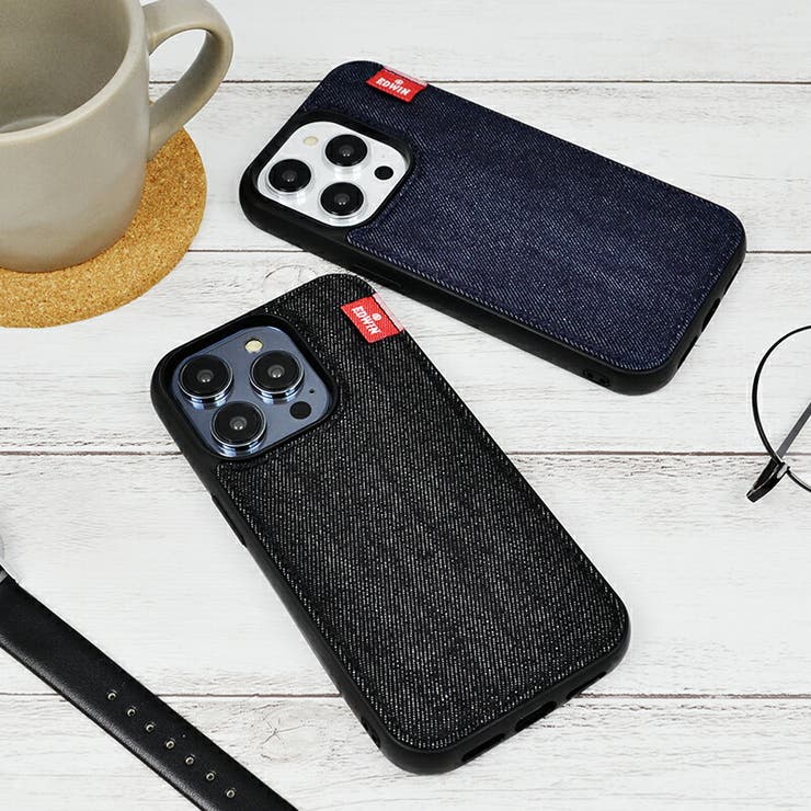 iPhone14iPhone13iPhone14ProEDWINエドウィン「タグデニム背面ケース」