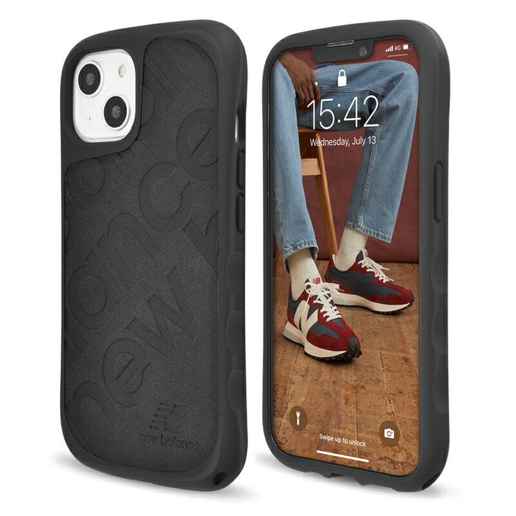iPhone14iPhone13newbalanceニューバランス「耐衝撃/スタンプロゴスエード」
