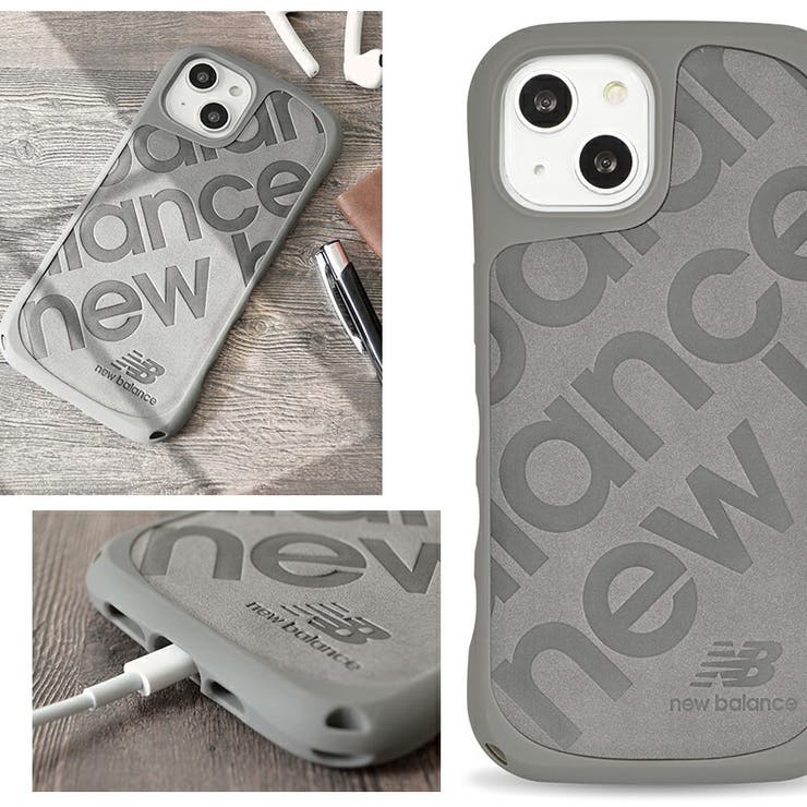 iPhone14iPhone13newbalanceニューバランス「耐衝撃/スタンプロゴスエード」