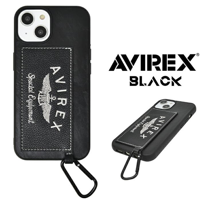 iPhone14iPhone13iPhone14ProAVIREXアヴィレックス「刺繍ロゴ背面ケース」