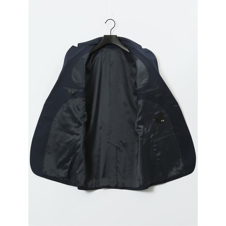 ウール混ストレッチ レギュラーフィット 2ボタン2ピーススーツ 無地紺 | TAKA-Q MEN | 詳細画像10 