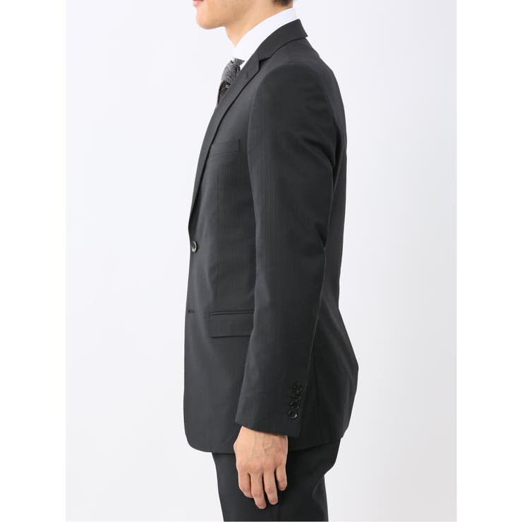 光沢ウール混ストレッチ スリムフィット 2ボタン3ピーススーツ | TAKA-Q MEN | 詳細画像6 