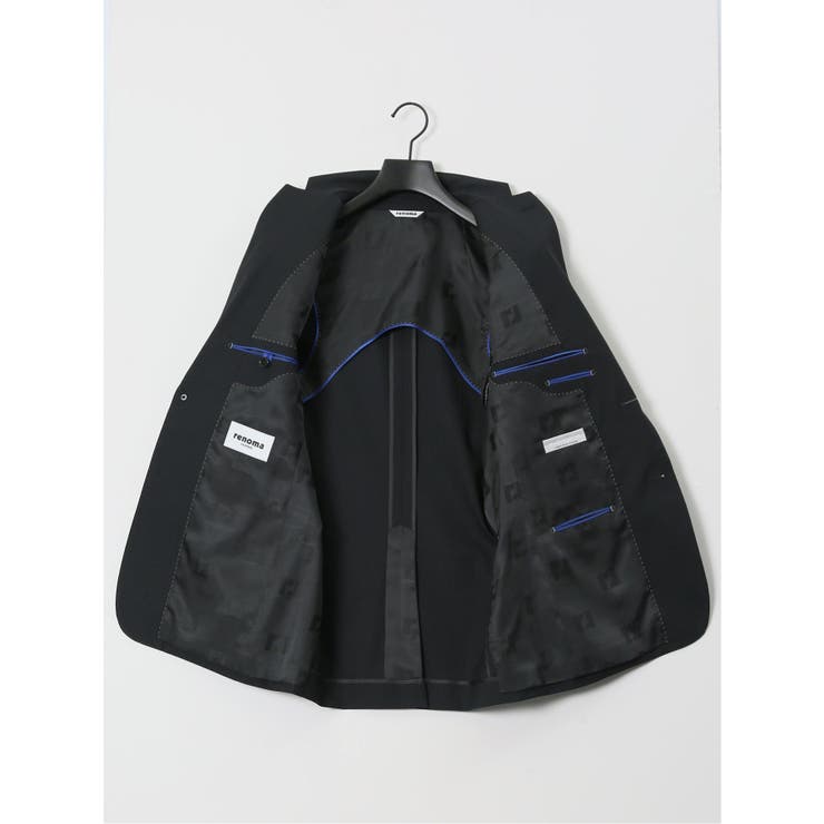 光沢ウール混ストレッチ スリムフィット 2ボタン3ピーススーツ | TAKA-Q MEN | 詳細画像9 