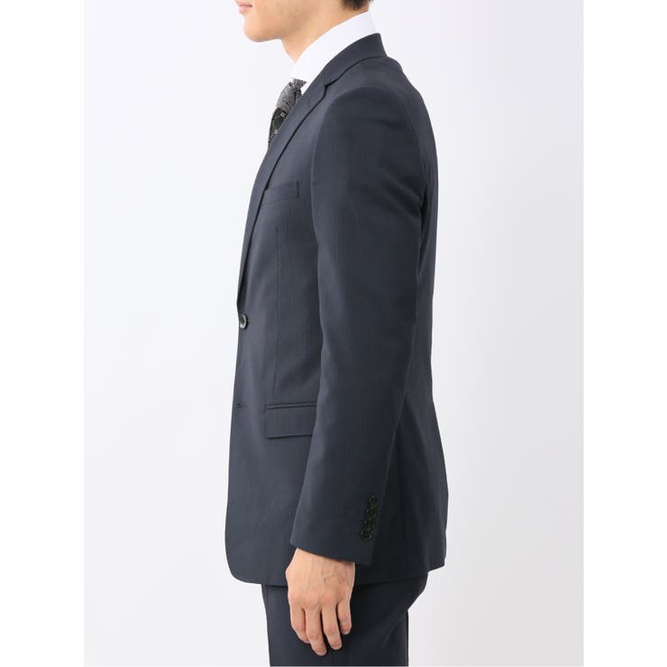 光沢ウール混ストレッチ スリムフィット 2ボタン3ピーススーツ | TAKA-Q MEN | 詳細画像5 