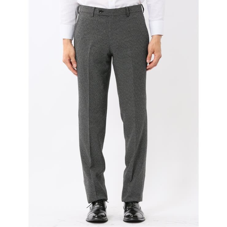 トラベストストレッチ スリムフィット 2ボタン3ピーススーツ 千鳥グレー | TAKA-Q MEN | 詳細画像13 