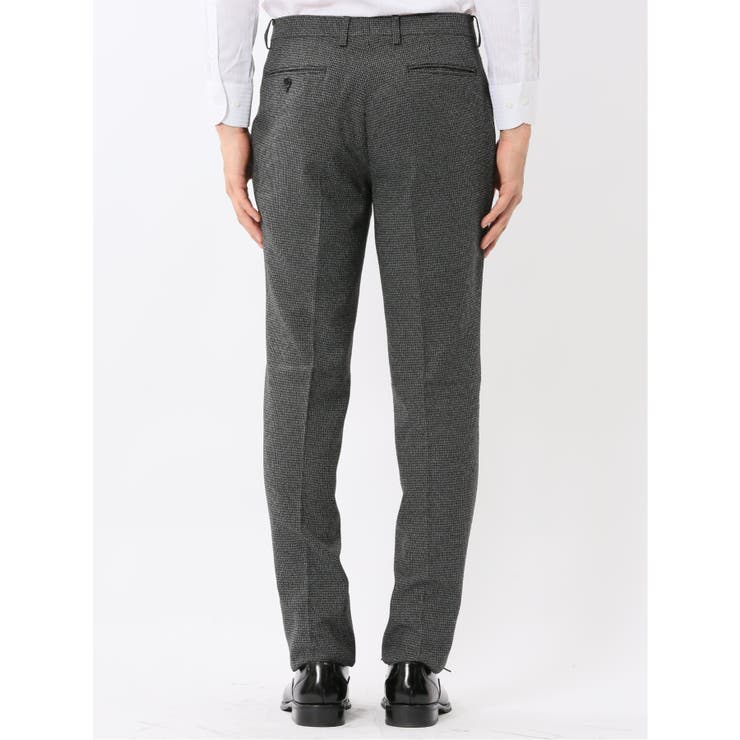 トラベストストレッチ スリムフィット 2ボタン3ピーススーツ 千鳥グレー | TAKA-Q MEN | 詳細画像14 