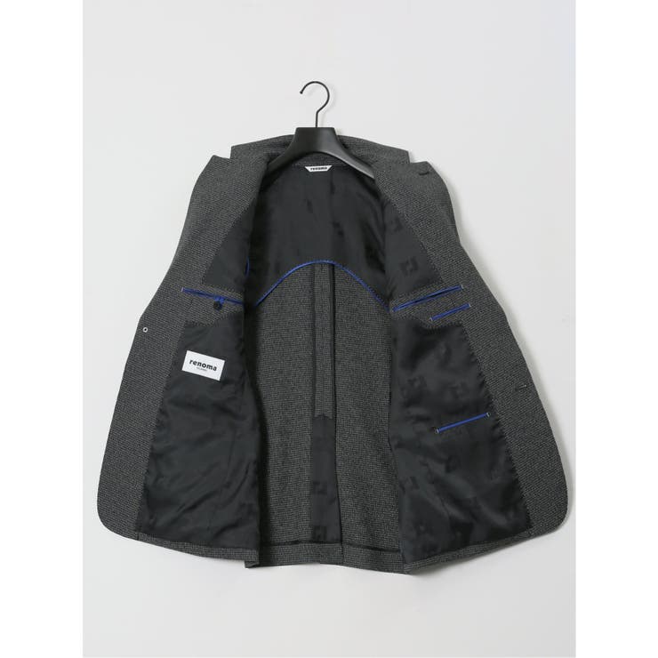 トラベストストレッチ スリムフィット 2ボタン3ピーススーツ 千鳥グレー | TAKA-Q MEN | 詳細画像9 